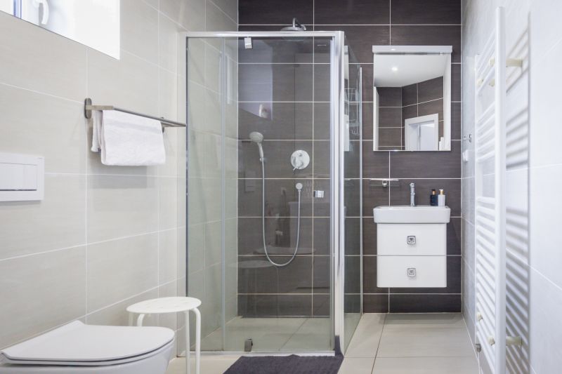 Bathroom with Modern Tiling